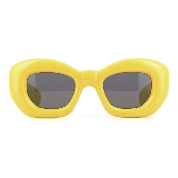 A2721Z New LOEWE Inflated Yellow Cat Eye LW40117I 39A Sunglasses Women - Picture 2 of 4